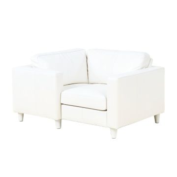 Vannatter 66 '' Faux Leather Square Arm Sofa