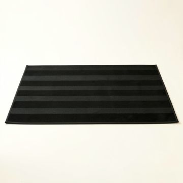 Dawn Bend Rectangular Outdoor Rug - Black (synthetic illustration; no displayed measurements)