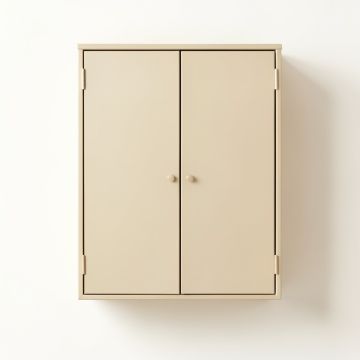 Cedar Branch Wall-Mounted Laundry Cabinet - Beige (synthetic illustration; no displayed measurements)