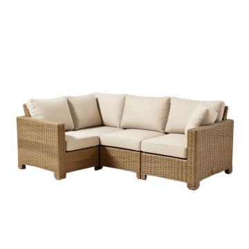 Reordan 4 Piece Rattan Sofa Seating Group With Cushions