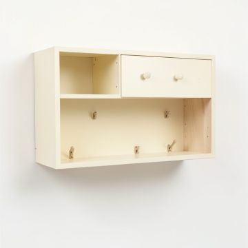Vale Bluff Wall-Mounted Entryway Organizer Shelf - Cream (synthetic illustration; no displayed measurements)