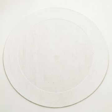 Pine Arc Round Area Rug - White (synthetic illustration; no displayed measurements)