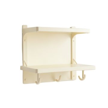 Alder Edge Wall-Mounted Entryway Organizer Shelf - Cream