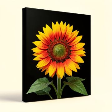 Sunflower Graphic Art On Wrapped Canvas (synthetic illustration; no displayed measurements)
