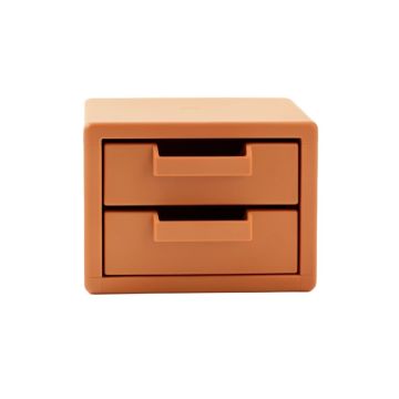 Rowan Bend Small-Parts Storage Drawer Cabinet - Terracotta