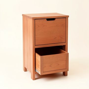 Alder Branch Freestanding Pull-Out Hamper Cabinet - Terracotta (synthetic illustration; no displayed measurements)