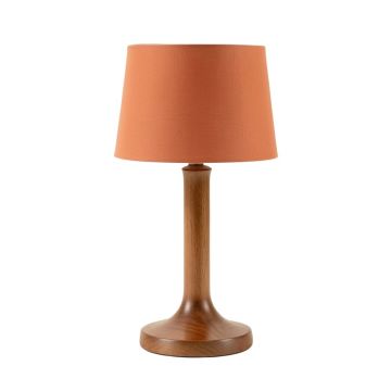 Glen Dale Table Lamp With A Plain Fabric Shade - Terracotta