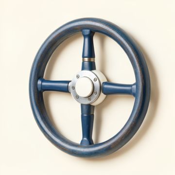 Nautical Boat Ship Steering Wheel Wall Décor (synthetic illustration; no displayed measurements)