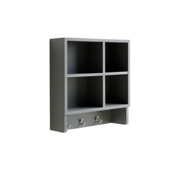 Clay Bluff Wall-Mounted Entryway Organizer Shelf - Gray