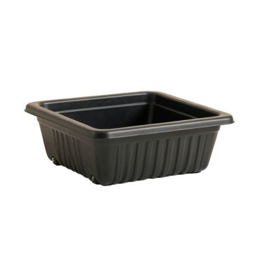 Stone Brook Empty Railing Planter With Integral Brackets - Black (synthetic illustration; no displayed measurements)