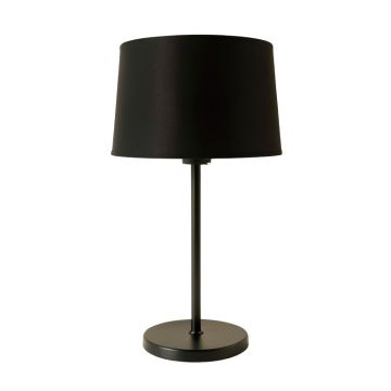 Cove Canyon Table Lamp With A Plain Fabric Shade - Black