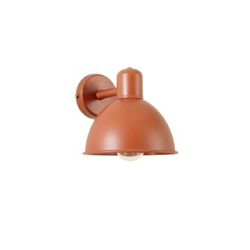 Aspen Crest Wall Sconce Mounted On A Plain Wall - Terracotta