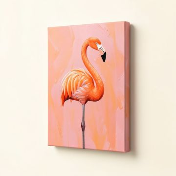 Flamingo Painting On Wrapped Canvas (synthetic illustration; no displayed measurements)