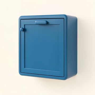 Maple Bluff Wall-Mounted Laundry Cabinet - Blue (synthetic illustration; no displayed measurements)