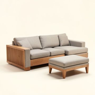 77 '' Wide Reversible Modular Sofa & Chaise With Ottoman (synthetic illustration; no displayed measurements)
