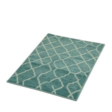 Briaca Geometric Teal Indoor/Outdoor Area Rug (synthetic illustration; no displayed measurements)