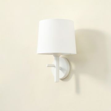 River Bluff Wall Sconce Mounted On A Plain Wall - White (synthetic illustration; no displayed measurements)