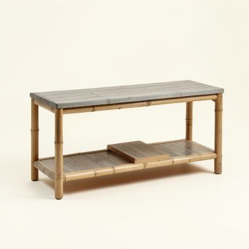 Harbor Edge Indoor Bench - Gray (synthetic illustration; no displayed measurements)
