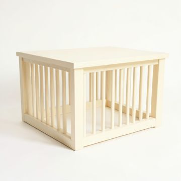 Juniper Edge Empty Furniture-Style Pet Crate - Cream (synthetic illustration; no displayed measurements)