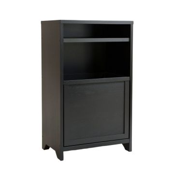 Maple Branch Freestanding Pull-Out Hamper Cabinet - Black