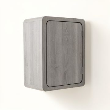 Bay Bluff Wall-Mounted Laundry Cabinet - Gray (synthetic illustration; no displayed measurements)
