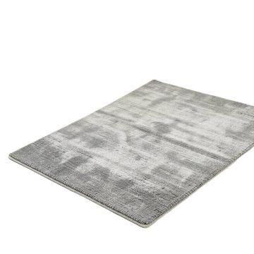 Rugsotic Carpets Hand-Knotted Silk Gray Area Rug