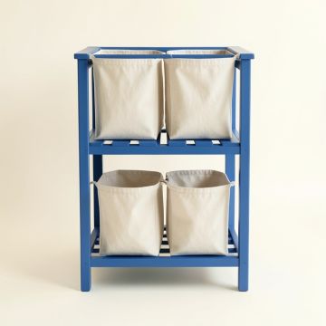Clay Canyon Laundry Sorting Station With Plain Removable Bags - Blue (synthetic illustration; no displayed measurements)