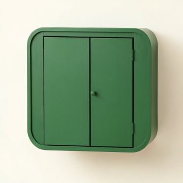 Cedar Bridge Wall-Mounted Laundry Cabinet - Green (synthetic illustration; no displayed measurements)
