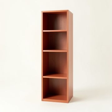 Sage Arc Narrow Cubby Tower - Terracotta (synthetic illustration; no displayed measurements)