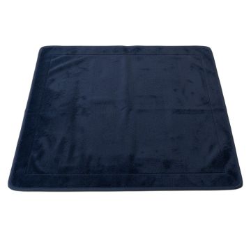 Holly Branch Bath Mat - Navy