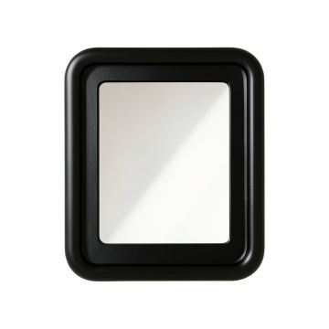 Flint Crest Framed Wall Mirror - Black