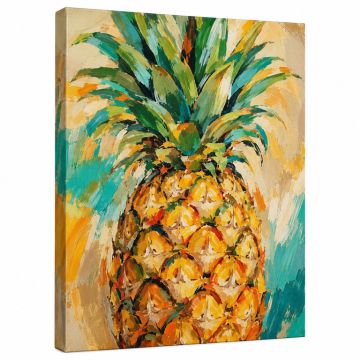 Fiesta Pineapple By Sarah Lapierre - Wrapped Canvas Painting Print