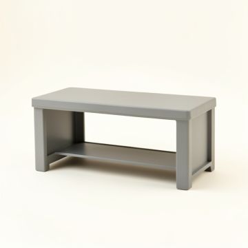 Clay Canyon Narrow Outdoor Storage Bench - Gray (synthetic illustration; no displayed measurements)