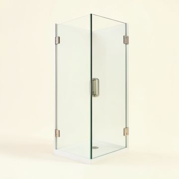 Kinkade Xl 27.25 '' W X 80 '' H Hinged Frameless Shower Door (synthetic illustration; no displayed measurements)