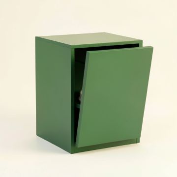 Fern Bend Freestanding Pull-Out Hamper Cabinet - Green (synthetic illustration; no displayed measurements)