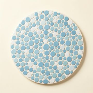 Ceramic Penny Round Mosaic Wall & Floor Tile (synthetic illustration; no displayed measurements)