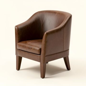 Leather Upholstered Dining Chair (synthetic illustration; no displayed measurements)