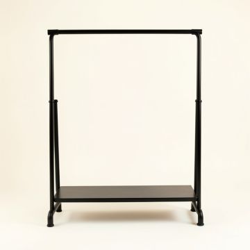 Rowan Arc Empty Garment Rack - Black (synthetic illustration; no displayed measurements)