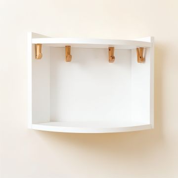 Clay Edge Wall-Mounted Entryway Organizer Shelf - White (synthetic illustration; no displayed measurements)