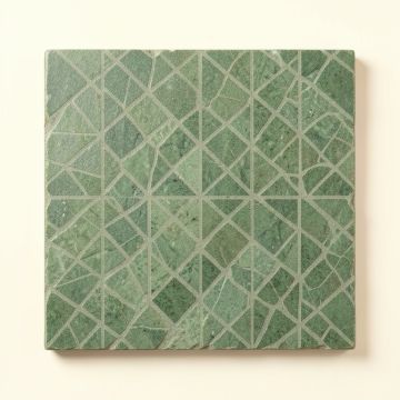 Shore Branch Uninstalled Square Decorative Tile - Green (synthetic illustration; no displayed measurements)