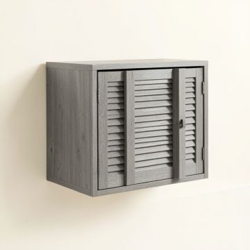 Laurel Edge Wall-Mounted Entry Cabinet - Gray (synthetic illustration; no displayed measurements)