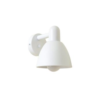Flint Crossing Wall Sconce Mounted On A Plain Wall - White