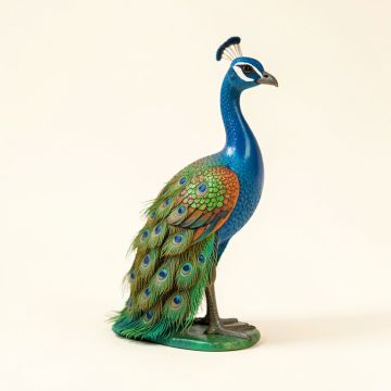 The Pleasing Peacock Figurine (synthetic illustration; no displayed measurements)