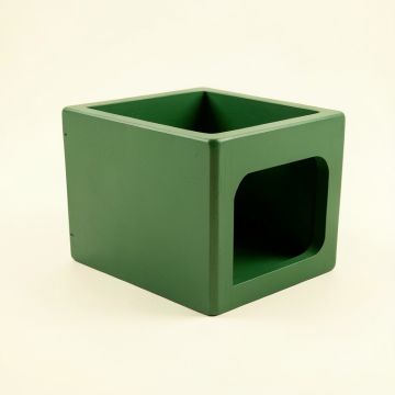 Dune Bend Empty Furniture-Style Litter Enclosure - Green (synthetic illustration; no displayed measurements)