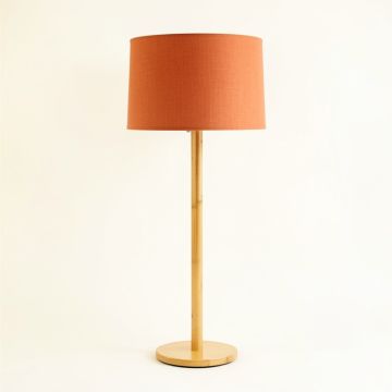 Heath Dale Floor Lamp With A Plain Fabric Shade - Terracotta (synthetic illustration; no displayed measurements)