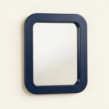 Cedar Branch Framed Wall Mirror - Navy (synthetic illustration; no displayed measurements)