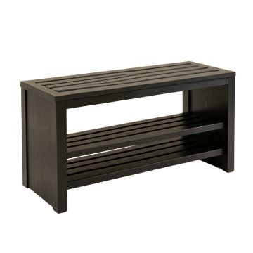 Ash Bridge Shoe Storage Bench - Black