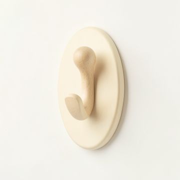 Maple Bridge Wall-Mounted Robe Hook - Cream (synthetic illustration; no displayed measurements)