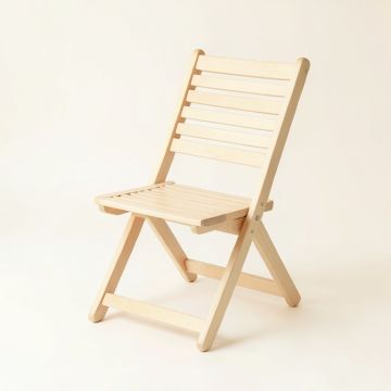 Hazel Dale Folding Outdoor Chair - Ivory (synthetic illustration; no displayed measurements)