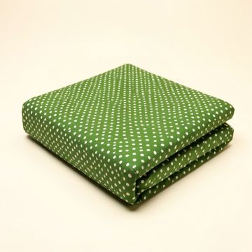 Old Fashioned 60S 70S Inspired Polka Dot Fitted Sheet (synthetic illustration; no displayed measurements)